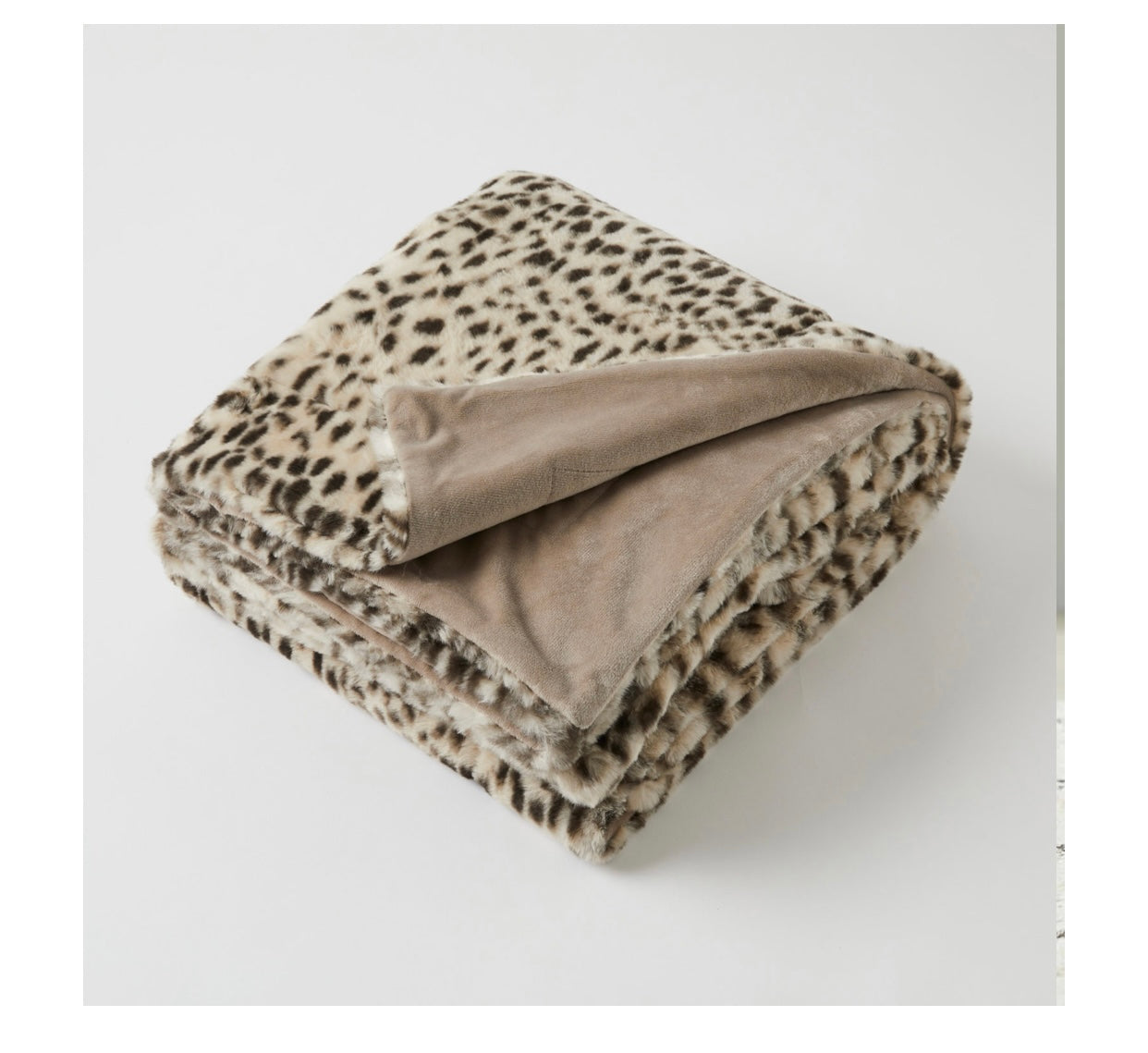 Animal Printed Faux Fur Throw