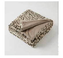 Animal Printed Faux Fur Throw