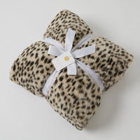 Animal Printed Faux Fur Throw