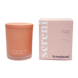 Serentiy Coloured Frost Range Timber Wick 10oz candle-Frangipani