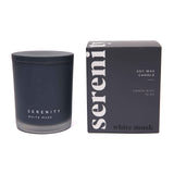 Serentiy Coloured Frost Range Timber Wick 10oz candle-White Musk