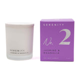 Serenity Jasmine and Magnolia 10oz glass candle - no2