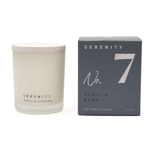 Serenity Vanilla Bean 10oz glass candle - no7