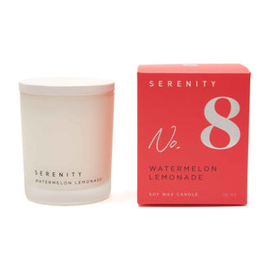 Serenity Watermelon Lemonade 10oz glass candle - no8